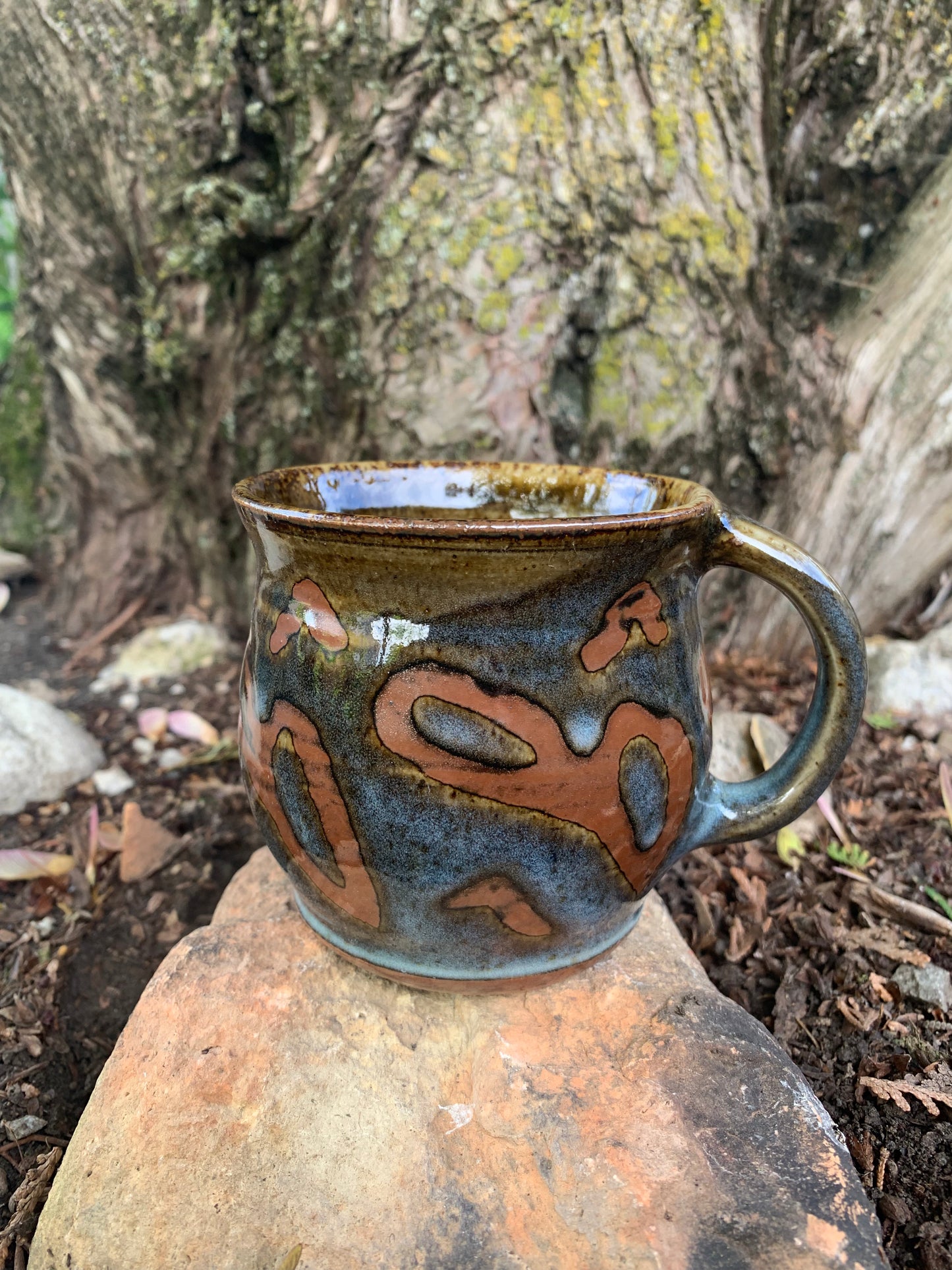 Neutral Tones with Blue Overlay Mug #1