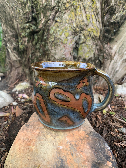 Neutral Tones with Blue Overlay Mug #1