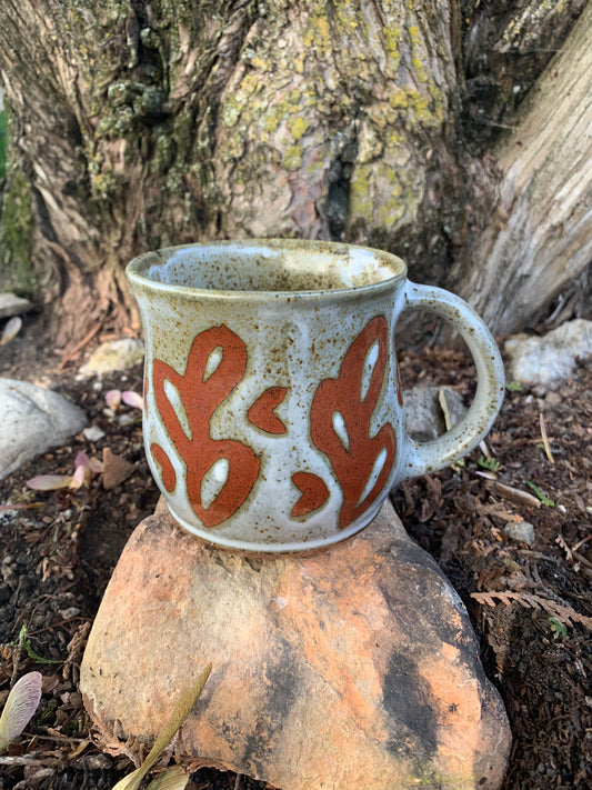 Textured White with Orange Detail Mug #2
