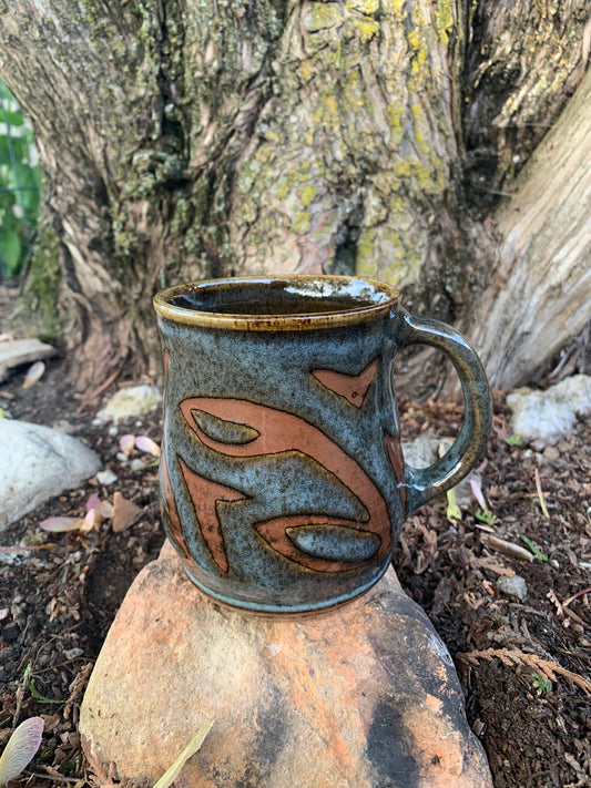 Neutral Tones with Blue Overlay Mug #8