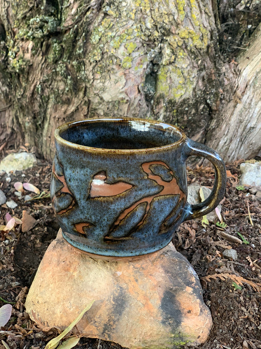 Neutral Tones with Blue Overlay Mug #9