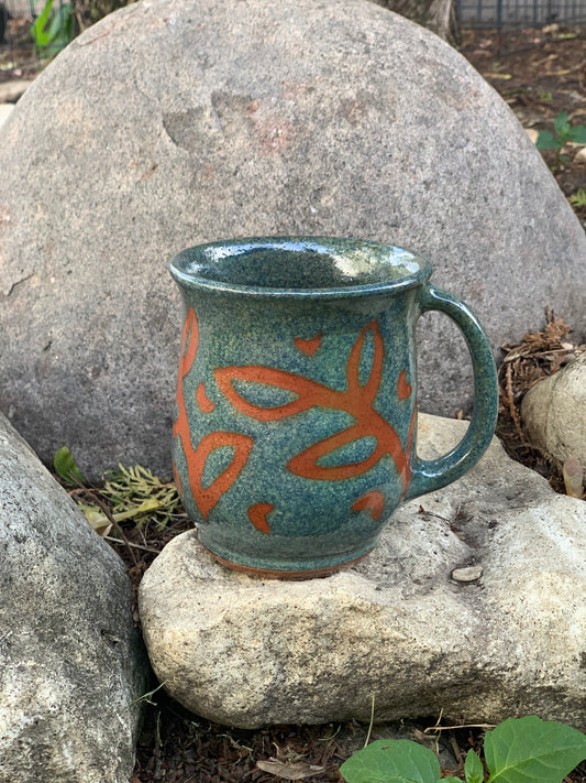 Speckled Teal with Orange Mug #2