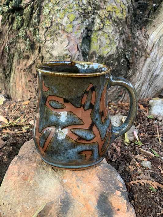 Neutral Tones with Blue Overlay Mug #5