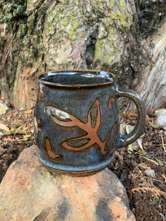 Neutral Tones with Blue Overlay Mug #2