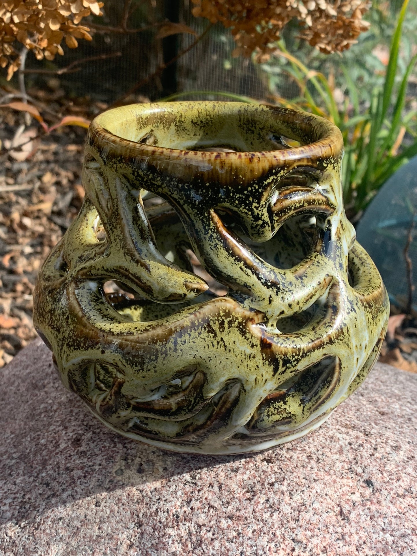 Speckled White with Neutral Undertones Candleholder #2