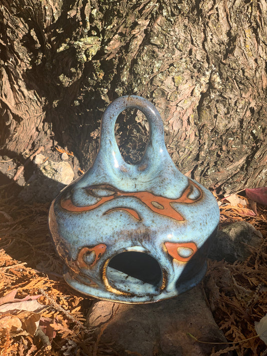 Blue and Bronze Birdhouse #2